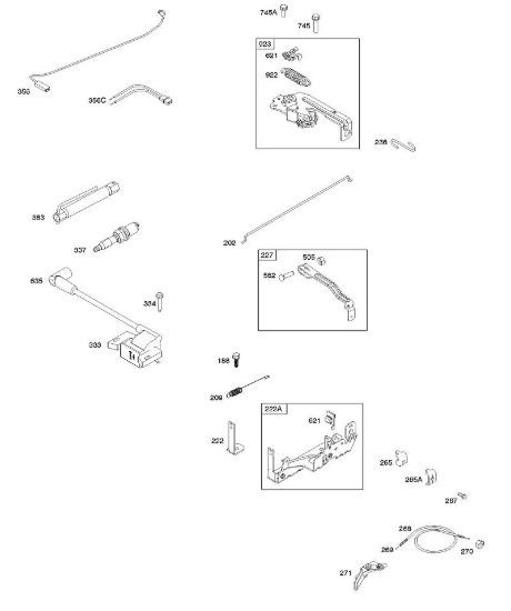 B - Armatura, comandi, sistema elettrico, molla regolatore, accensione, candela di accensione B&S - 08 €¦ 08P502-0004-H1 brand Stihl